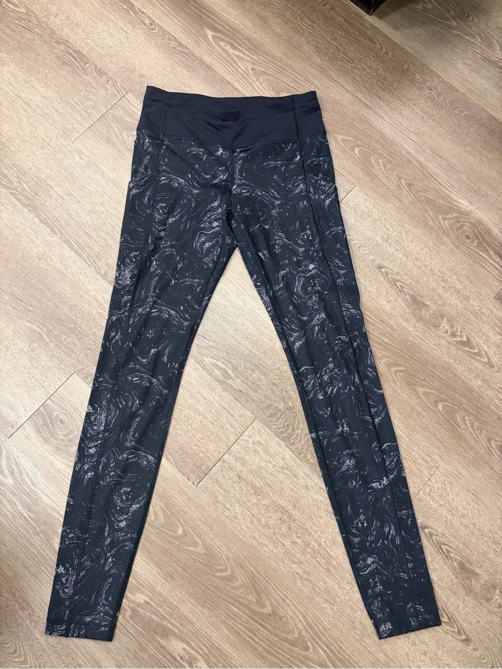 lululemon athletica Black Marble-Print High-Rise Leggings